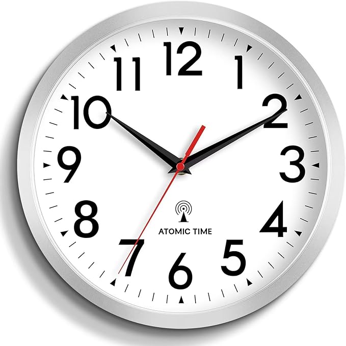 DAXSMY Atomic Wall Clock Analog 14 Inch Battery Operated Modern Decorative by DAXSMY