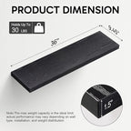 BAYKA Floating Shelves for Wall, 36 inches Long Wall Mounted Rustic Wood - Image 3