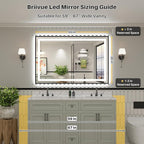 55x36 Inch LED Bathroom Mirror - Image 2