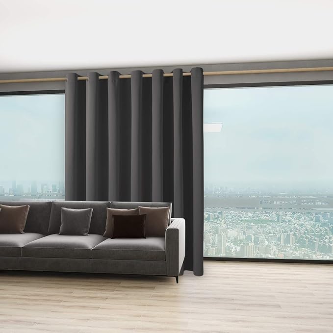 BONZER Room Divider Curtain Total Privacy Wall Grommet Thermal Insulated Wide - Image 6