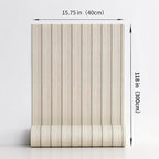 Haimin Wood Grain Slat Wall Panels Peel and Stick Faux Wood Thick Wallpaper - Image 4