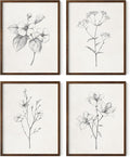 Haus and Hues Grey Floral Wall Art by HausandHuesArtPrints