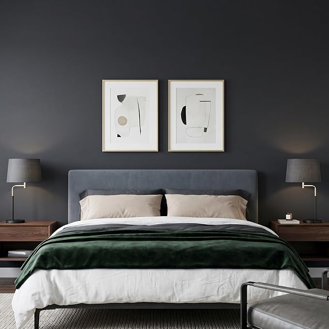 FUKU MON 24"x394" Dark Grey Wallpaper Matte Solid Gray Contact Paper - Image 2