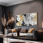 YJYart Abstract Wall Art Office Decor Gold Wall Decor - Image 6