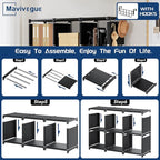 Mavivegue Bookcase, 18-Cube Extra Large Book Shelf, DIY Cube Storage Organizer - Image 8