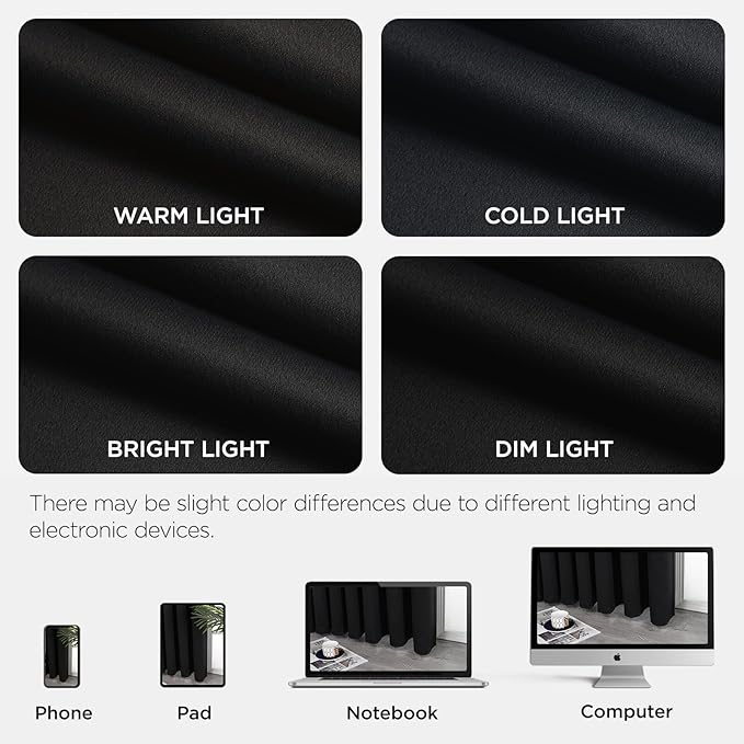 Joydeco Blackout Door Curtain for Doorway Privacy 80 Inches Long, Grommet - Image 8