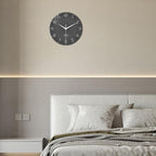XNM Modern Glass Minimalist Wall Clocks Battery Operated 12 Inch Analog Dark - Image 4