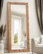 Full Length Mirror 71"x30" Solid Wood Frame Floor Large Mirror - Image 4