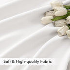 MIULEE Pure White Back Tab Light Blocking Curtains 72 Inch Length 2 Panels Set - Image 6