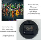 Kitchen Wall Clocks Battery Operated 14 Inches Glass Decorative Clocks - Image 7