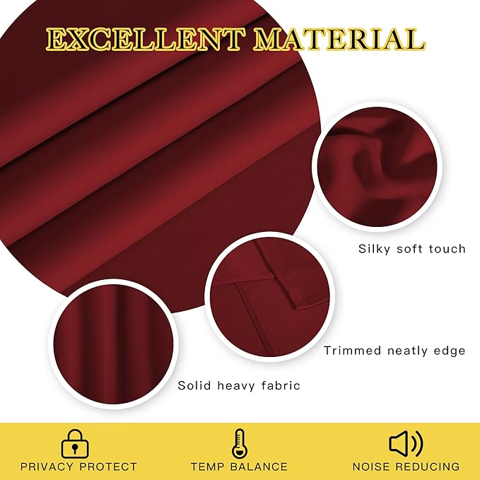 NICETOWN Blackout Curtain 72 inches Long, Grommet Privacy Window Treatment - Image 2