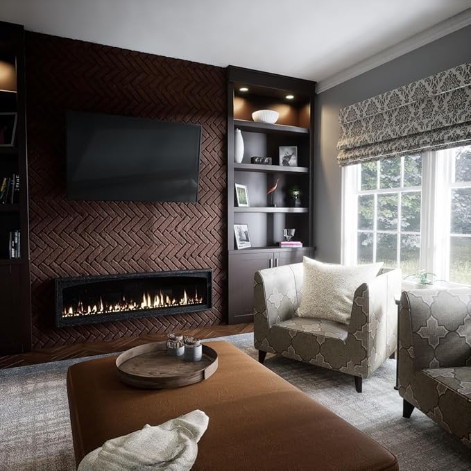 EverStone Herringbone Faux Brick Panel, 46 1/2"W x 25 1/4"H x 1"D, Pizzeria - Image 11