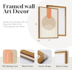 3 Piece Framed Abstract Boho Canvas Wall Art - Image 4