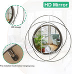 Circle Mirror Wall Decorative Metal Mirror Art Small Round Wall-Mounted Mirror - Image 7