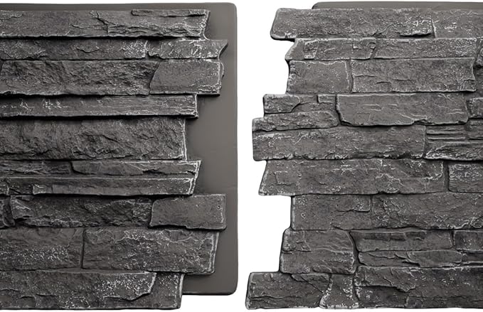 EverStone Acadia Ledge Faux Stone Panel, Graphite Color - Image 8