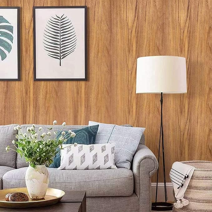 COSNIGHT 23.6" ×118" Wood Grain Wallpaper Peel and Stick Vinyl Film Self - Image 2