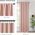 RYB HOME Bedroom Blackout Curtains 80 inches Long, 100% Blackout Thermal - Image 2