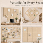 Large Cork Boards for Walls – 36" x 24" Self Adhesive Felt Wall Tiles - Image 6