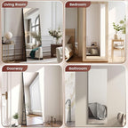 Kosmonia 58x18 Frameless Full Length Silver Coating Mirror w/Distortion Free - Image 9