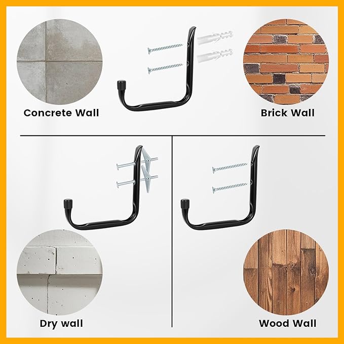 GURADESIGN 8-Pack Heavy Duty Garage Hooks - Image 4