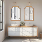 WallBeyond Scalloped Wood Mirror - Image 2