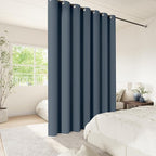 ChrisDowa Room Divider Curtain 84 Inches Long, Wide Blackout Sliding Door - Image 2