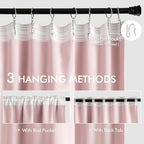 MIULEE Baby Pink Back Tab Blackout Curtains 108 Inch Long 2 Panels Set - Image 3