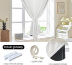 AJAZZ 100% Blackout Shades Window Cover Self Adhesive Curtains Sticky Curtain - Image 3