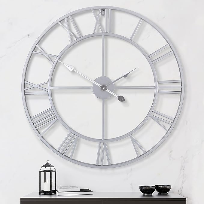 LEIKE 32" Large Modern Wall Clocks, Nearly Silent, Little Ticking, Battery - Image 3
