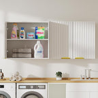 ChooChoo 4 Doors Wall Cabinet Laundry Room, Bathroom Wall Cabinet - Image 6