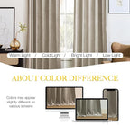 NICETOWN Living Room Camel Velvet 102 inches Long Curtains, Sound and Sunlight - Image 4