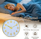 Modern Wall Clock, 10 Inch Digital Wall Clocks Battery Operated, Round Non - Image 4