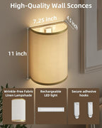 EZVALO Battery Operated Wall Sconce, Wireless Wall Sconces Set of Two - Image 7