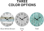 Wall Clock, Country Round Clocks Farmhous Wall Decorative - Image 2