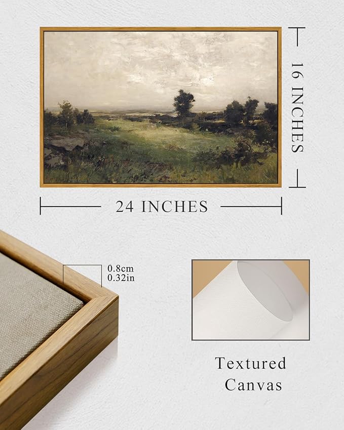 InSimSea Framed Canvas Wall Art Vintage Decor, Landscape Wall Art Room Decor - Image 5