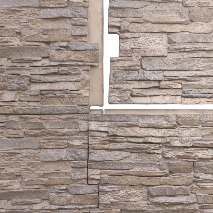 EverStone Canyon Ridge Faux Stone Panel, 45 3/4"W x 24 1/2"H x 1 1/4"D - Image 9