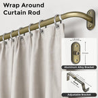 Curtain Rods 32-46 Inch, Antique Bronze Wrap Around Blackout Curtain Rods - Image 2