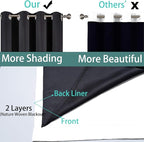 Yakamok Extra Wide Blackout Full Shading Curtains - Image 5