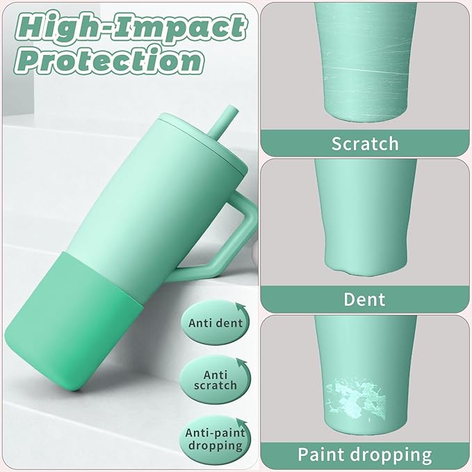 Tall Silicone Boot Compatible with Brumate Era 40 oz 30 oz Tumbler with Handle, Protective Anti-Slip & Anti-Scratches Cover Bumper Accessories