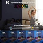 ANALOI Digital Wall Clock, 14.4 Inch Large Display Digital Wall Clock - Image 3
