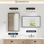 Keonjinn 40 x 24 Inch Brushed Nickel Bathroom Mirrors - Image 5