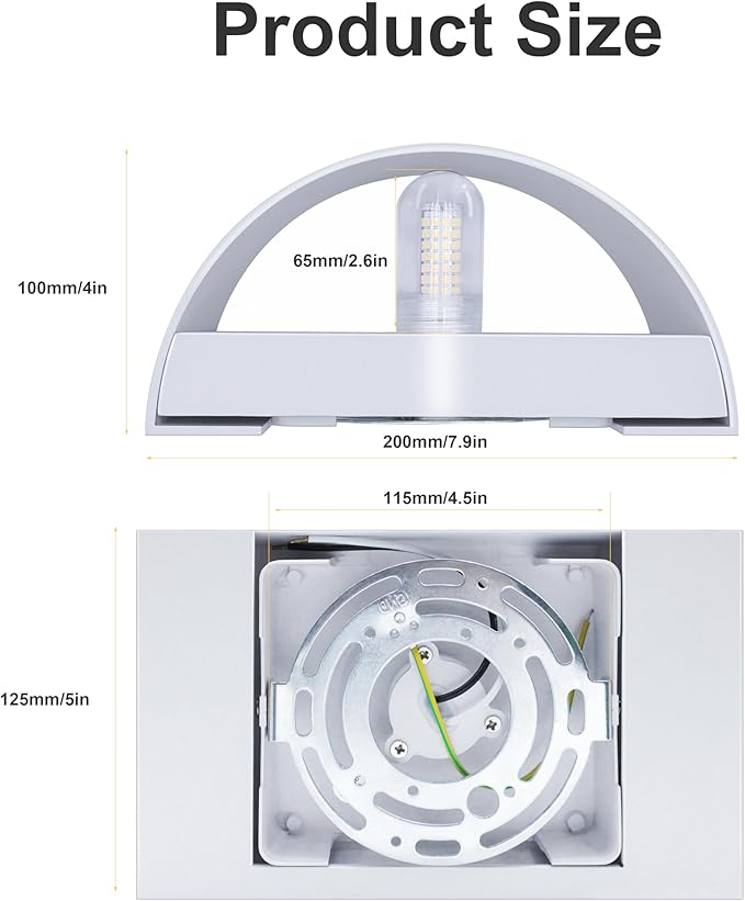 KICAAO Modern LED Wall Sconce, Warm White 3000K, Hardwired Indoor Wall Lights - Image 5