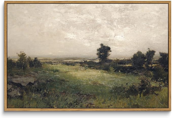 InSimSea Framed Canvas Wall Art Vintage Decor, Landscape Wall Art Room Decor by InSimSeaArt