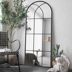 Mirror Full Length, Window Pane Wall Black Full Body Mirrors, Oversize - Image 3