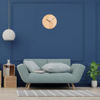 Wooden Wall Clock, Modern Round Design, Natural Wood Finish - Image 3