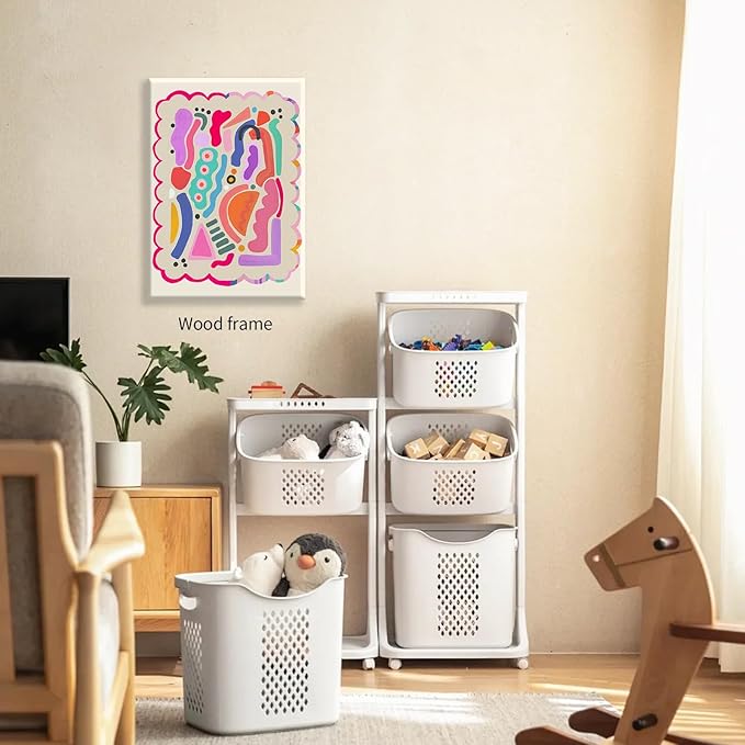 Funky Cute Kids Abstract Wall Art Trendy Bright Colorful Poster 16x24 inch - Image 3