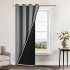 Yakamok 100% Blackout Curtains 96 Inches Long, 2 Thick Layers Heat and Full by Yakamok