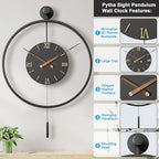 34.6×24 Inch Large Modern Decorative Oversized Pendulum Wall Clocks - Image 2