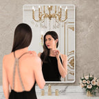 LOAAO 20x30 Inch White Metal Framed Bathroom Mirror - Image 2