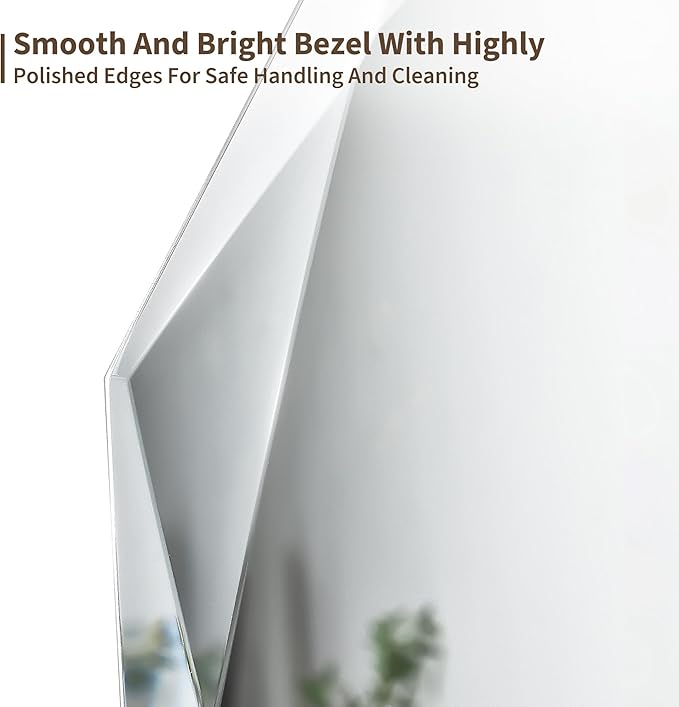 Suidia Bathroom Mirror, Frameless Bathroom Mirror - Image 9